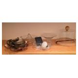 Juicer, Silverplate Cups, Dishes+ (9)