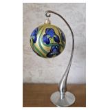 Smith & Hawken Painted Iris Christmas Ornament