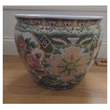 Green Koi Fish Pottery Planter