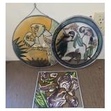 Birds & Floral Stained Glass Suncatchers (3)