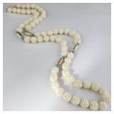 14k Gold & Celluloid Carved Rose Necklace