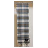 Johnston's Blue Plaid 100% Cashmere Scarf