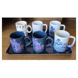 Otagiri Japan Mugs & Tray (7)