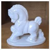 White Porcelain Horse Figurine