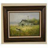 Barn Oil Painting By H. Rumky