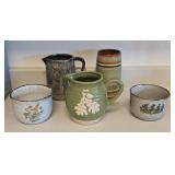 Ceramic Pottery Vases & Pitchers (5)