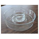 Glass Chip & Dip Serving Set