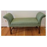 Chippendale Style Scroll Arm Bench