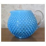 Fenton Hobnail Blue Pitcher
