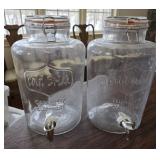 2 Gal. Glass Lidded Beverage Dispensers