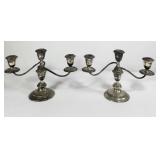 Alvin Sterling Silver Twisted Candelabras