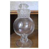 Clear Glass Apothecary Pedestal Jar