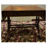 Regency-Style Drop Leaf Mahogany Table