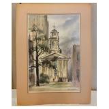 Church Watercolor By Edward Basker South Bend, IN