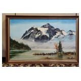 Mountain View Painting Signed Engstrom