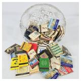 Crystal Pedestal Vase w/ Matchbooks