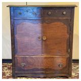 Antique 6 Drawer Dresser w/ Cabinet