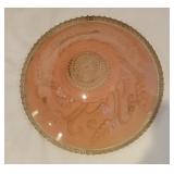 Art Deco Style Pink Glass Lampshade