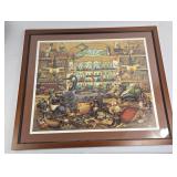 Cats In Pharmacy Print Signed Charles Wysocki