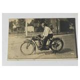 Indian Motorcycle Real Photo Postcard