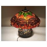 Meyda Tiffany Stained Glass Bronze Dragonfly Lamp