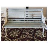 Cast Iron & Wood Garden Bench