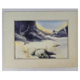 'Shades of Death' Mixed Media Signed By Pat Miller