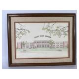 Riley HS South Bend, IN Print Signed Kathy Vogler