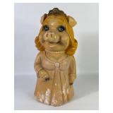 1980 Missy Piggy Muppets Chalkware Bank
