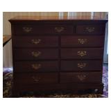 Cherry Wood 10-Drawer Dresser