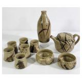 Stoneware Saki Tea Set By Jacala Pottery