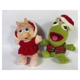 1987 Muppets Miss Piggy & Kermit Frog Stuffies