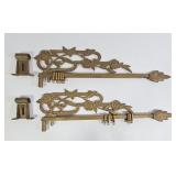 Art Deco Rose Swing Arm Curtain Rods