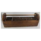 Antique 2-Tier Wooden Tool Box Caddy