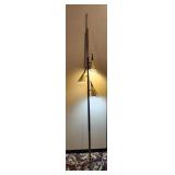 MCM Gold Toned Tension Pole Lamp