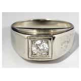 14k White Gold Diamond Ring (9.5)