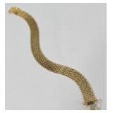 14k Wide Mesh Link Bracelet