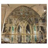 Antique Arch Stained Glass Window