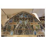 Antique Arch Stained Glass Window