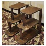 Art Deco 3-Tier Side Tables (2)