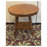 Antique Victorian Oak Parlor Table