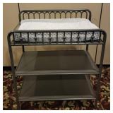 Metal Baby Changing Table w/ Shelves & Pad