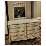 French Provincial Style Dresser & Mirror