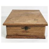 Wooden Oak Desktop Storage Box