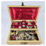 Jewelry Box Filled w/ Costume Jewelry!!!