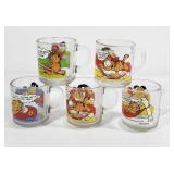 1978 Garfield McDonald's Glass Mugs (5)