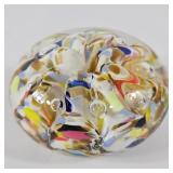 Joe St. Clair Multi-Color Floral Paperweight