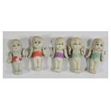 Japanese Bisque Jointed Arm Girl Figurines