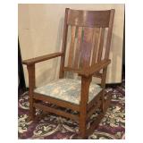 Antique Mission Style Oak Rocking Chair