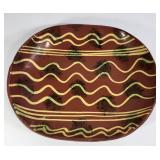 Signed Jeff R. White Pottery Glazed Serving
